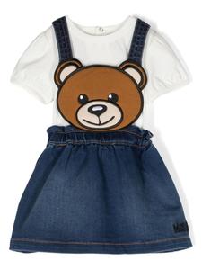Moschino Kids комплект Teddy Bear из сарафана и футболки, синий