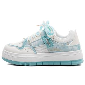 Женские бело-голубые противоскользящие износостойкие низкие кеды для скейтбординга Warrior Warrior