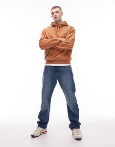 Джинсы свободного кроя ARKET Ocean прямого кроя в средне-синем цвете