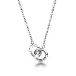 Колье из нержавеющей стали унисекс Disney, серебро double ring necklace