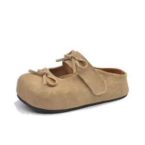 Женские сандалии с закрытым носком, устойчивые к истиранию Take the Qin, Apricot