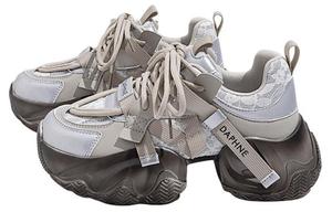 Женские серо-фиолетовые кроссовки DAPHNE на низкой платформе