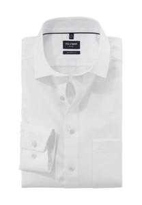 Рубашка деловая "Люксор" современный крой длинный рукав воротник Кент Olymp, белый