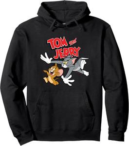 Толстовка и толстовка с изображением Тома и Джерри Tom & Jerry, черный