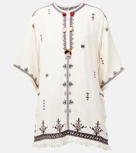 Вышитое мини-платье Kressy Marant Etoile, экрю