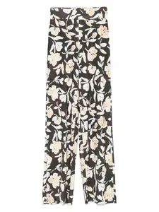 Брюки палаццо с цветочным принтом Patrizia Pepe, черный