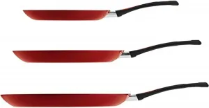 Набор сковород Tramontina, 3 штуки, красный