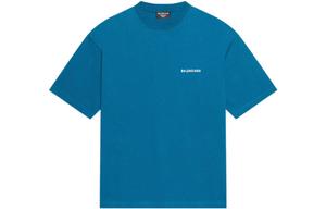 Футболка мужская темно-синяя Balenciaga, темно-синий