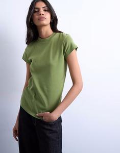 Повседневная футболка зеленого цвета Topshop