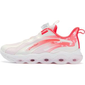 QIAODAN Детские кроссовки с амортизацией Anti Kick Low Top, белые, розовые