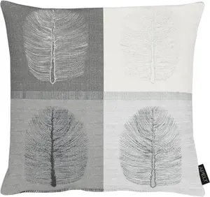 АПЕЛЬТ декоративная подушка "Вито", чехол на подушку с наполнителем, 1 шт APELT 45х45 см, белый/черный