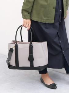 (L) Сумка-тоут Cache Cache с плечевым ремнем, изготовленная из искусственной кожи, размер L