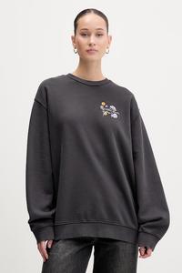 Классическая хлопковая толстовка с круглым вырезом_7 HUGO, серый