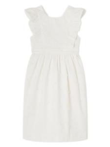 Bonpoint платье Frida с цветочной аппликацией, белый