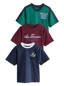 Рубашка Next, цвет Navy/Emerald/Wine red