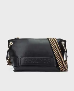 Женская кожаная сумка-бандо с застежкой-молнией Pikolinos, черный