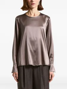 Блузка с бисером Peserico, серый