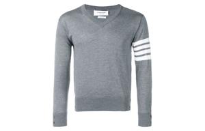 THOM BROWNE Серый мужской свитшот