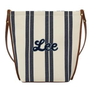 Lee Тканевая сумка-шопер большая женская в сине-белую полоску, Blue White Stripes