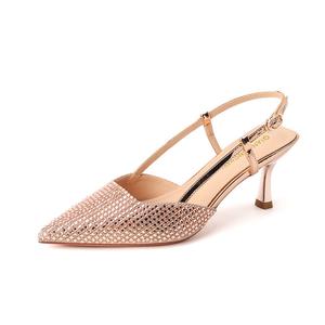 Тонкие каблуки Высокие каблуки 6 см Женские Шампань Qiandongmeili