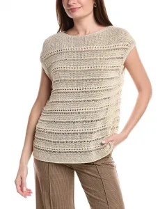 Пуловер с вырезом-лодочкой и открытой строчкой Lafayette 148 New York