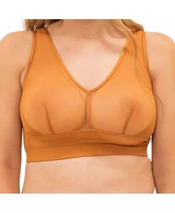 Бюстгальтер-топ без застежек Nude Shade Wireless Comfort Mesh Naked Rebellion, коричневый