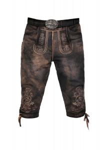 Брюки из кожи дикого оленя длиной до колена Alex EDELNICE, темно-коричневый