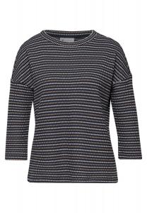 STREET ONE Лонгслив в темно-синем цвете