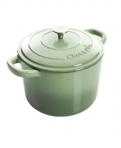 Чугунная печь ручной работы Crock Pot, зеленый