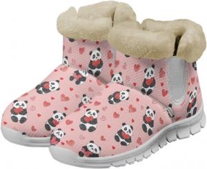 Psesaysky Женские зимние ботинки с белой подошвой, короткие ботильоны, ботинки до середины голенища, зимние ботинки, широкая полнота, без шнурков, теплые обувь