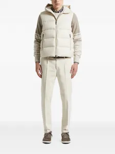 Стеганый жилет с капюшоном Peserico, нейтральный