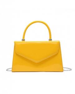 Лакированный клатч с верхней ручкой JFY, желтый