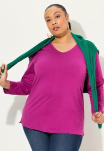 Топ с длинными рукавами GROSSE GRÖSSEN BASIC Ulla Popken, фиолетовый