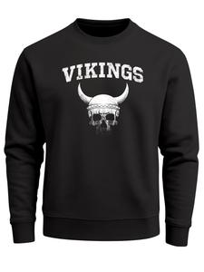 Neverless Свитшот 'vikings' в черном цвете