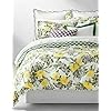 Ralph Lauren Комплект постельного белья King Size (пододеяльник, простыня, наволочка) с желто-фиолетовым цветочным принтом