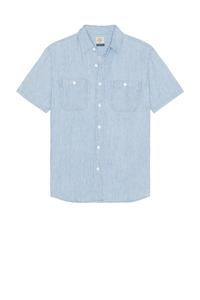 Проверенная временем рубашка из шамбре Faherty, vintage indigo