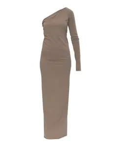 Платье на одно плечо Ziggy Rick Owens, коричневый
