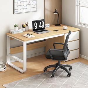 Настольный письменный стол для дома и офиса Naijia с ящиками, комплект стола и стула для спальни, простой современный учебный стол и комбинация книжной полки, стол для учебы, комплект стола и стула в цвете Yu Mu, 100 см
