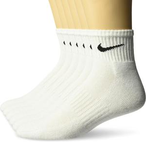 Женские носки Nike Performance Cushion Quarter с резинкой (6 пар), White/Black