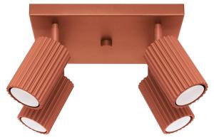 Потолочный светильник Sollux Lighting Karbon, красный - 25 х 25 см