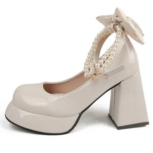 Туфли женские на высоком каблуке Take The Qin, бежевый