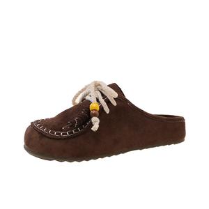 Тихие закрытые тапочки для женщин Take the Qin, коричневый