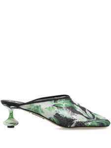 Мюли с цветочным принтом LOEWE, черный