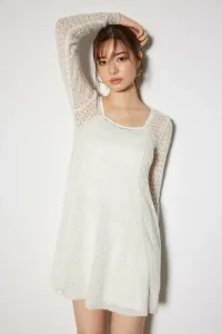 Мягкое трикотажное мини-платье расклешенной юбки Rienda, цвет Wht