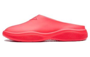 Мюли из вспененной резины красные Prada