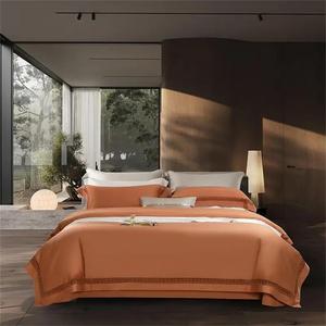 Fjnbbiot Комплект постельного белья из хлопка с ажурной вышивкой и стеганым одеялом Color 2