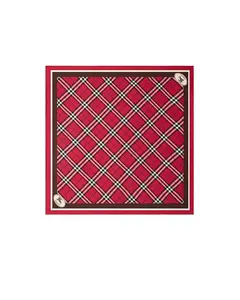 Шелковый шарф в клетку Burberry, красный