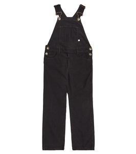 Комбинезон из хлопкового вельвета в стиле кантри Bonpoint, черный