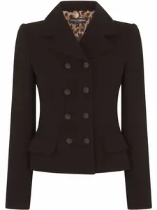 Двубортный пиджак из вирджинской шерсти DOLCE & GABBANA, черный