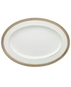 Овальное блюдо Brilliance, 16 дюймов Noritake, white/gold/platinum